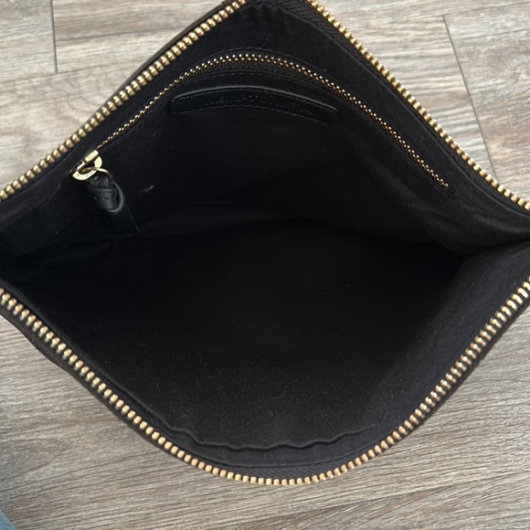 Kempton & Co Suede and Leather large pouch - Picture 3 of 6